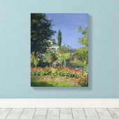 Claude Monet | Drijvende tuin in Sainte-Adresse Canvas Afdruk (Insitu (Houten vloer))