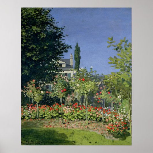 Claude Monet | Drijvende tuin in Sainte-Adresse Poster (Voorkant)