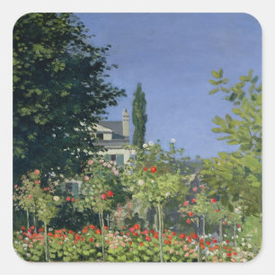 Claude Monet   Drijvende tuin in Sainte-Adresse Vierkante Sticker