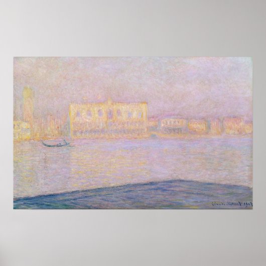 Claude Monet | Ducal Palace uit San Giorgio, 1908 Poster (Voorkant)