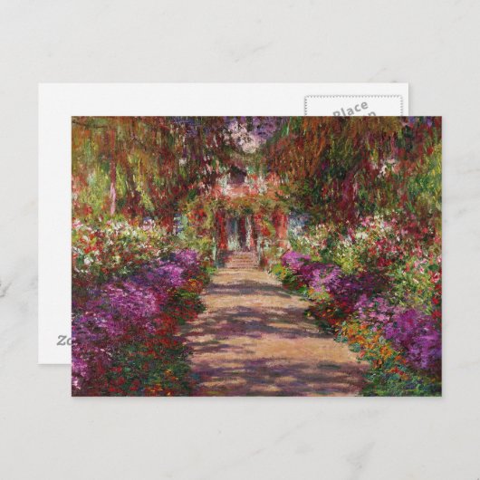 Claude Monet | Een route in de tuin van Monet Briefkaart (Voorkant / Achterkant)