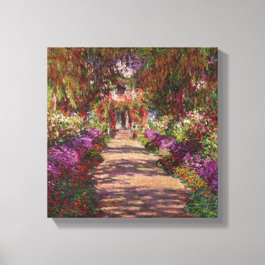 Claude Monet | Een route in de tuin van Monet Canvas Afdruk (Voorkant)