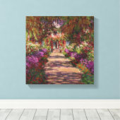 Claude Monet | Een route in de tuin van Monet Canvas Afdruk (Insitu (Houten vloer))