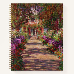 Claude Monet   Een route in de tuin van Monet Notitieboek
