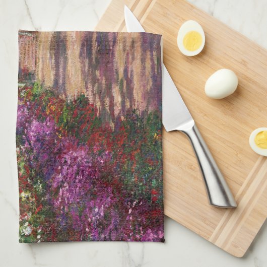 Claude Monet | Een route in de tuin van Monet Theedoek (Quarter Fold)