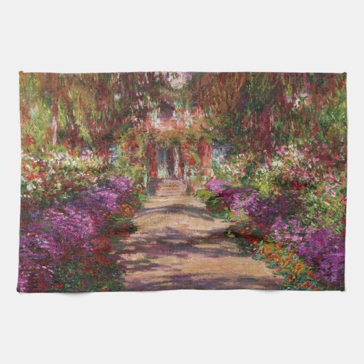 Claude Monet | Een route in de tuin van Monet Theedoek (Horizontaal)