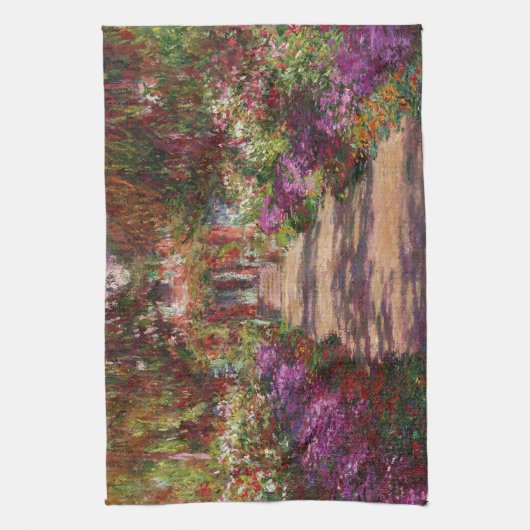 Claude Monet | Een route in de tuin van Monet Theedoek (Verticaal)