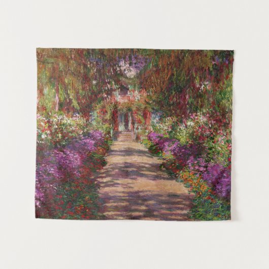 Claude Monet | Een route in de tuin van Monet Wandkleed (Voorkant (horizontaal))