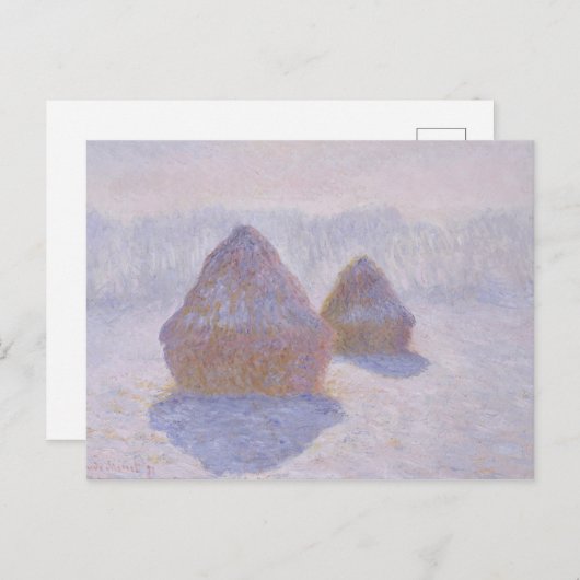 Claude Monet | Effect van Hooibergen van Sneeuw en Briefkaart (Voorkant / Achterkant)