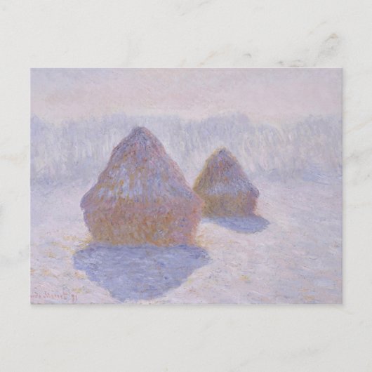 Claude Monet | Effect van Hooibergen van Sneeuw en Briefkaart (Voorkant)