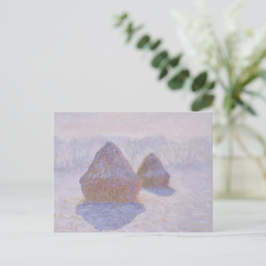 Claude Monet | Effect van Hooibergen van Sneeuw en Briefkaart (Staand voorkant)