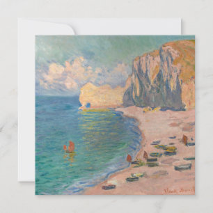 Claude Monet - Etretat: Beach and Falaise d'Amont Bedankkaart