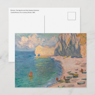 Claude Monet - Etretat: Beach and Falaise d'Amont Briefkaart