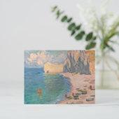 Claude Monet - Etretat: Beach and Falaise d'Amont Briefkaart (Staand voorkant)