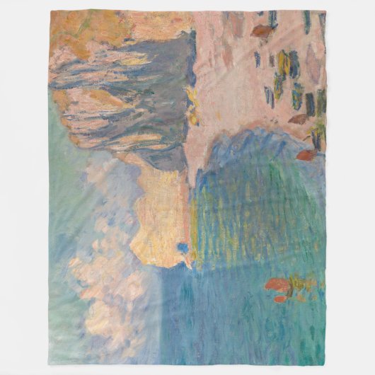 Claude Monet - Etretat: Beach and Falaise d'Amont Fleece Deken (Voorkant)