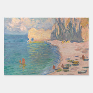 Claude Monet - Etretat: Beach and Falaise d'Amont Inpakpapier Vel