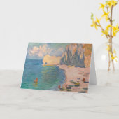 Claude Monet - Etretat: Beach and Falaise d'Amont Kaart (Gele Bloem)