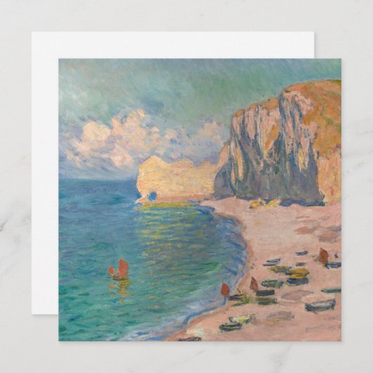 Claude Monet - Etretat: Beach and Falaise d'Amont Kaart (Voorkant / Achterkant)