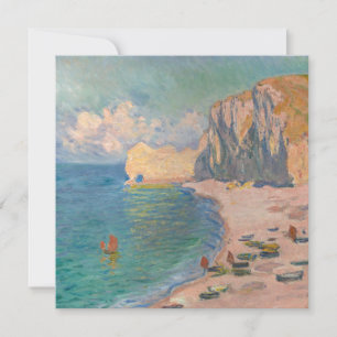 Claude Monet - Etretat: Beach and Falaise d'Amont Kaart