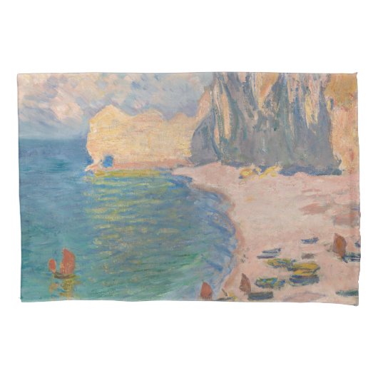Claude Monet - Etretat: Beach and Falaise d'Amont Kussensloop (Voorkant)