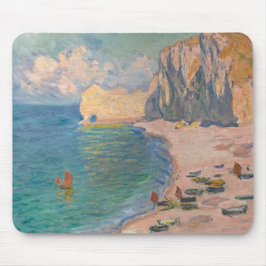 Claude Monet - Etretat: Beach and Falaise d'Amont Muismat (Voorkant)