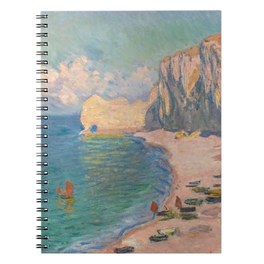 Claude Monet - Etretat: Beach and Falaise d'Amont Notitieboek (Voorkant)