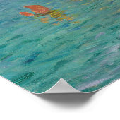 Claude Monet - Etretat: Beach and Falaise d'Amont Poster (Hoek)