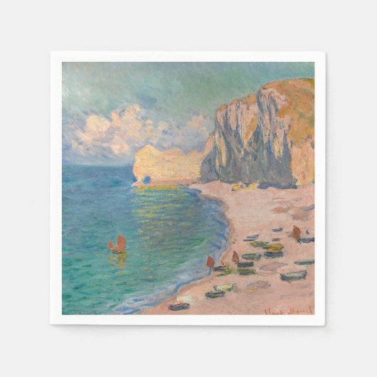 Claude Monet - Etretat: Beach and Falaise d'Amont Servet (Voorkant)