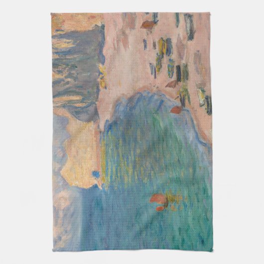 Claude Monet - Etretat: Beach and Falaise d'Amont Theedoek (Verticaal)