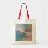 Claude Monet - Etretat: Beach and Falaise d'Amont Tote Bag (Voorkant)