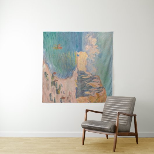 Claude Monet - Etretat: Beach and Falaise d'Amont Wandkleed (In Situ (horizontaal))