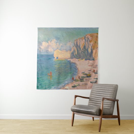 Claude Monet - Etretat: Beach and Falaise d'Amont Wandkleed (In situ)