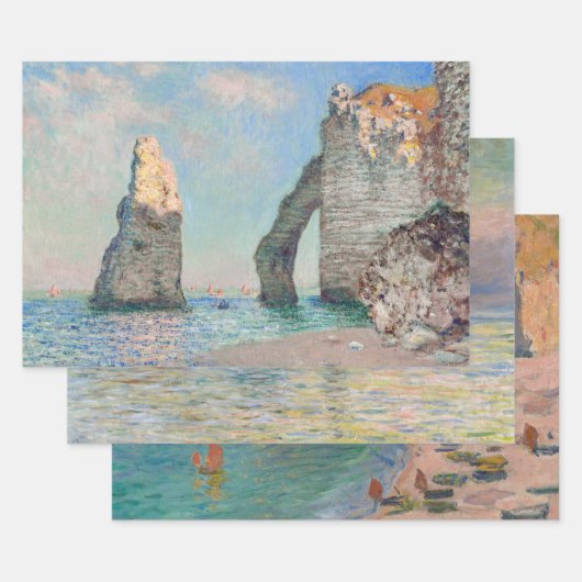 Claude Monet Etretat Masterpieces Selectie Inpakpapier Vel (Set)