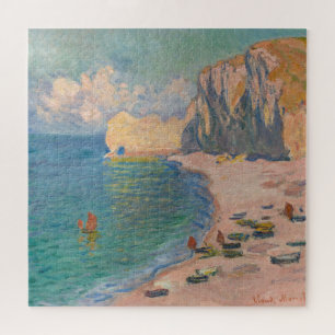 Claude Monet - Etretat: Strand en Falaise d'Amont Legpuzzel
