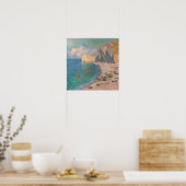 Claude Monet - Etretat: Strand en Falaise d'Amont Poster (Keuken)