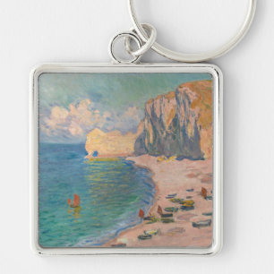 Claude Monet - Etretat: Strand en Falaise d'Amont Sleutelhanger