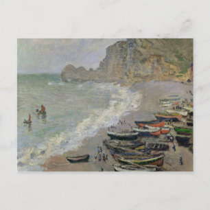 Claude Monet   Etretat, strand en Porte d'Amont Briefkaart