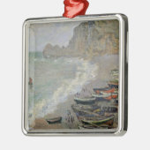 Claude Monet | Etretat, strand en Porte d'Amont Metalen Ornament (Links)