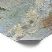 Claude Monet | Etretat, strand en Porte d'Amont Poster (Hoek)