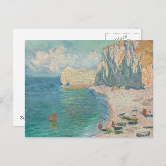 Claude Monet - Etretat - The Beach and the Falaise Briefkaart (Voorkant / Achterkant)