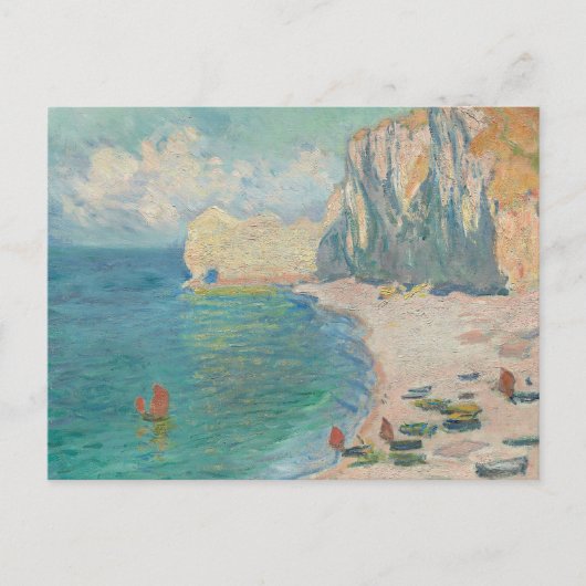 Claude Monet - Etretat - The Beach and the Falaise Briefkaart (Voorkant)