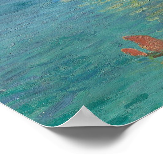 Claude Monet - Etretat - The Beach and the Falaise Poster (Hoek)