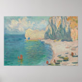 Claude Monet - Etretat - The Beach and the Falaise Poster (Voorkant)