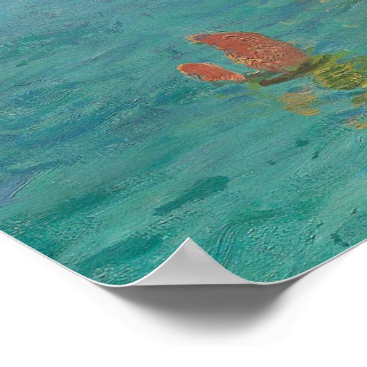 Claude Monet - Etretat - The Beach and the Falaise Poster (Hoek)