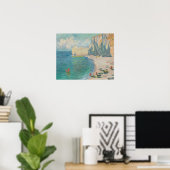 Claude Monet - Etretat - The Beach and the Falaise Poster (Thuiskantoor)