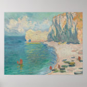 Claude Monet - Etretat - The Beach and the Falaise Poster (Voorkant)