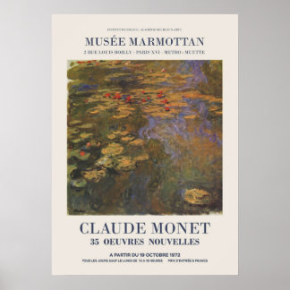 Claude Monet Exhibition adverteren een kunsttentoo Poster