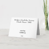 Claude Monet Feestdagen Kaart (Achterkant)