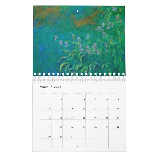 CLAUDE MONET FINE ART CALENDAR KALENDER (Mar 2026)