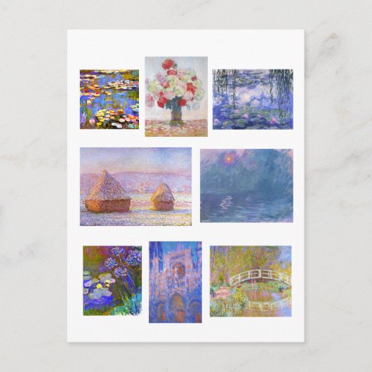 Claude Monet, Fine Art Paintings, Impressionisme Briefkaart (Voorkant)